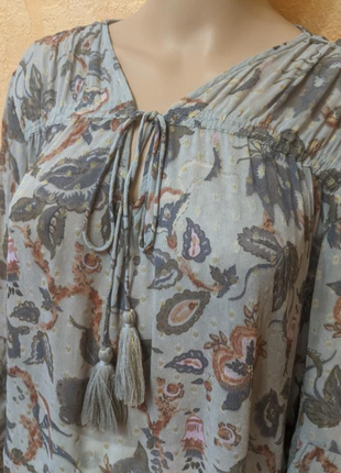 Блузка рубашка вискоза цветочный принт2 фото