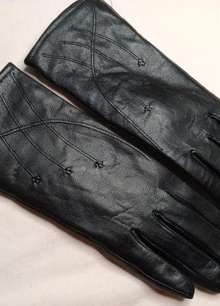 Женские зимние перчатки из натуральной кожи6 фото