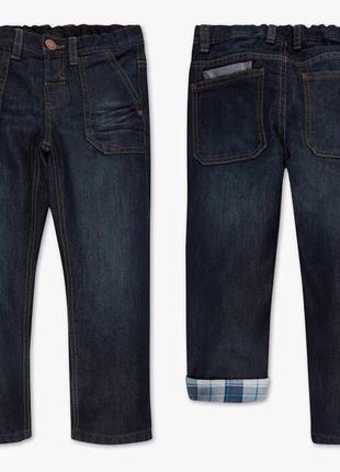 Джинсы штаны утепленные на хлопковой подкладке для мальчика оригинал c&amp;a