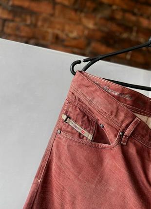 Diesel for successful living men’s wash 0816n belther regular slim-tapered brown premium denim jeans премиальные джинсы3 фото