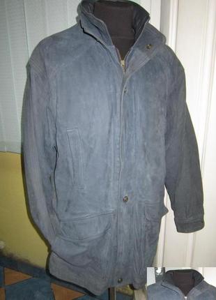 Большая кожаная мужская куртка brice classic. нитевичка. 62р. лот 1118