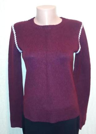 Теплий брендовий вовняний кашеміровий светр кофта massimo dutti у складі вовна і кашемір