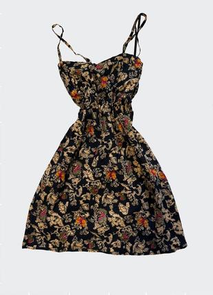 Сукня сарафан з принтом на тонких бретельках2 фото
