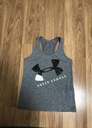 Жіноча спортивна майка under armour heatgear сіра s/m 42-44