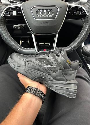 Nike m2k tekno mid all black fur