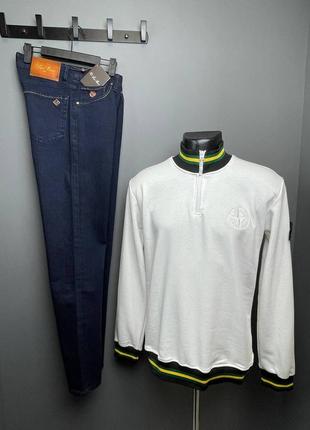 Свитшот кофта свитер мужской бренд белый