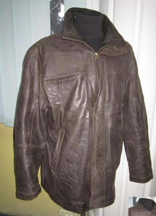Большая кожаная мужская куртка morena. нитеньки. 62р. лот 11192 фото