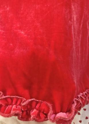 Платье праздничное для девочки daga польша красный бархат 1346 фото