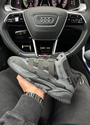 Adidas originals niteball men’s gray black fur2 фото