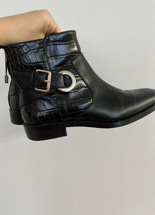 Ботильоны ботинки черные кожаные от zara, размер 3610 фото
