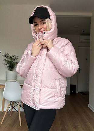 Куртка женская короткая осенняя демисезонная зимняя на осень зима теплая черная...