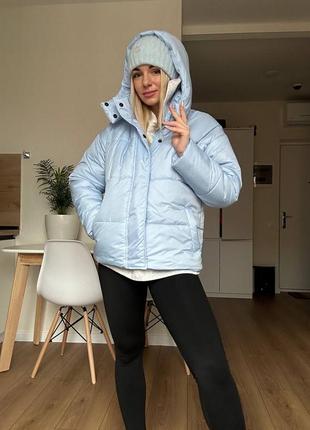 Куртка женская короткая осенняя демисезонная зимняя на осень зима теплая черная...