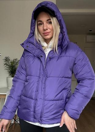 Куртка женская короткая осенняя демисезонная зимняя на осень зима теплая черная...