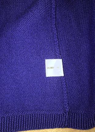 Синий кардиган кофта из шерсти премиум класс5 фото