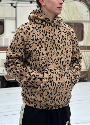 Плюшевое худи-оверсайз леопард 3