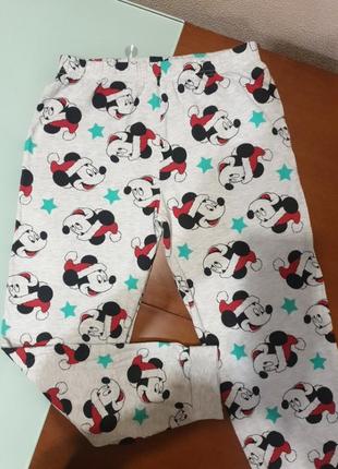 Лосины новогодние, пижамные брюки с mickey mouse primark, next, george, h&m, tu, f&f, matalan, marks&spencer