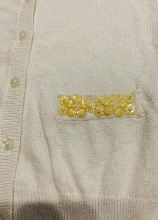 Теплая нарядная белая кофта некст 6-7лет 2