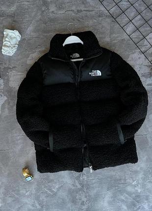 Зимняя теплая плюшевая куртка унисекс the north face
