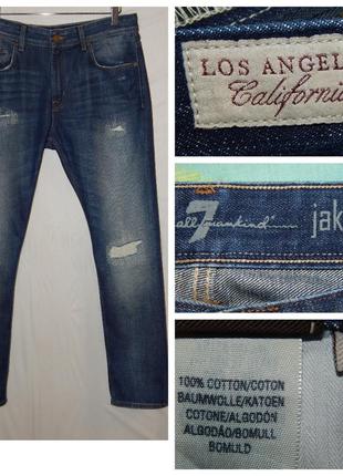 Джинси завужені slim fit 7 for all mankind restored denim5 фото