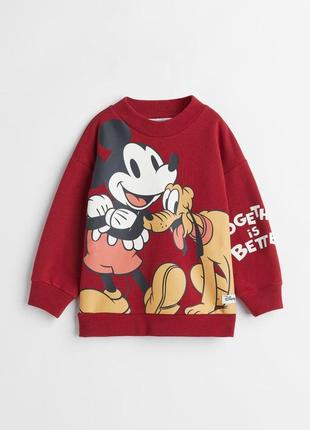 2-4/6-8 р h&m нова фірмова толстовка світшот пайта хлопчику міккі маус mickey mouse1 фото