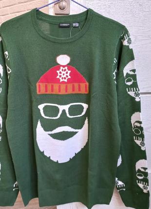 Новогодний зеленый  свитер мужской от  livergy3 фото