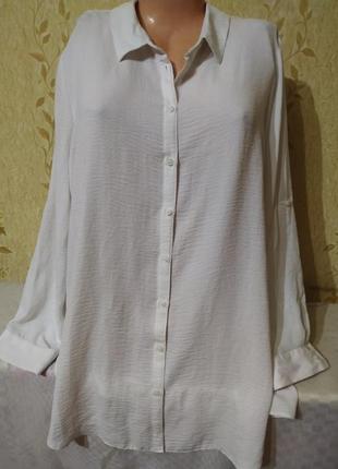 Рубашка женская удлиненная блузка кофта батал от george