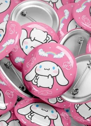 Брошь значок пен cinnamoroll зайчик hello kitty sanrio harajuku