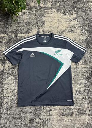 Adidas all blacks vintage rugby jersey футболка