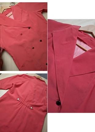 Платье винтажное m l xl пальто халат рубашка корраловый красное оранжевый розовое9 фото