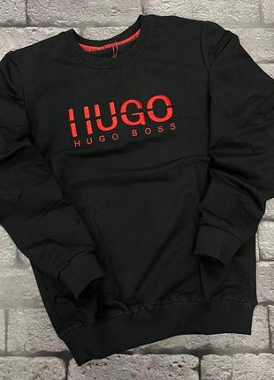 Жіночий світшот hugo boss в чорному кольорі1 фото