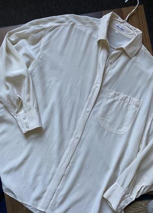 Шелковая бежевая блуза reine seide винтаж6 фото