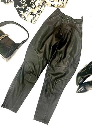 Дизайнерские кожаные брюки галифе giorgio mobiani. италия 🇮🇹5 фото