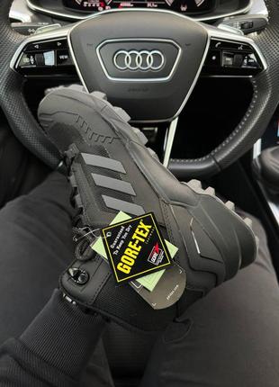Зимние мужские кроссовки adidas terrrex swift r gore tex fur black grey (мех) 41-43-44-45-463 фото