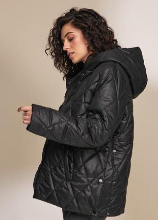 Укороченная куртка для беременных из плащевки с легким блеском и утеплителем, размер s, m, l, xl5 фото