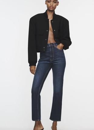 Джинси zara slim fit high-waist contour jeans