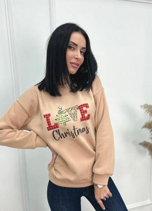Світшот на флісі новорічний, худі, кофта