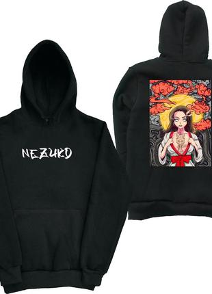 Худи с принтом клинок рассекающий демонов. незуко. demon slayer 2xs-2xl