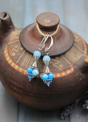 Сережки з агата кракле 4
