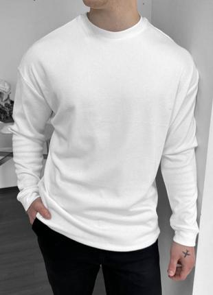 Стильний чоловічий лонгслів на флісі кофта светр2 фото