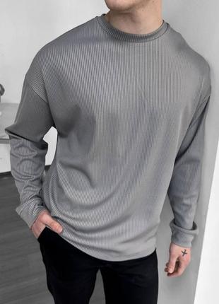 Стильний чоловічий лонгслів на флісі кофта светр