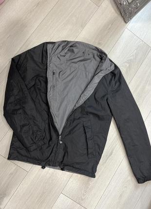 Куртка ветровка курточка двухсторонняя графитовая серая серебряная dkny4 фото
