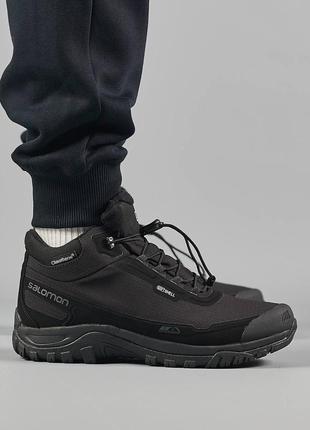 Високі зимові чоловічі кросівки з хутром в стилі salomon 🆕 зимові черевикі соломон