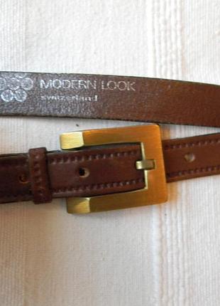 Modern look-коричневый кожаный ремень швейцария обхват 70-80 см