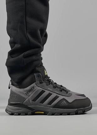 Высокие зимние мужские кроссовки с мехом в стиле adidas terrex  🆕 зимние ботинки адидас6 фото