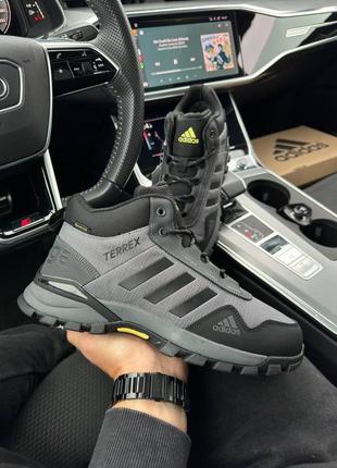 Высокие зимние мужские кроссовки с мехом в стиле adidas terrex  🆕 зимние ботинки адидас4 фото