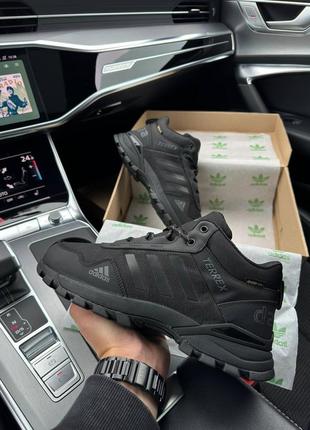 Высокие зимние мужские кроссовки с мехом в стиле adidas terrex  🆕 зимние ботинки адидас