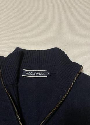 Мужской свитер на молнии из шерсти мериноса. бренд woolovers. размер м2 фото