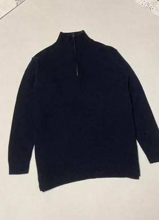 Мужской свитер на молнии из шерсти мериноса. бренд woolovers. размер м3 фото