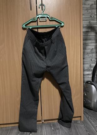 Мужские классические брюки в полоску4 фото