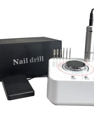 Фрезер для манікюру nail drill uv-601 40 000 об/хв стильний апарат манікюрна машинка для нігтів6 фото